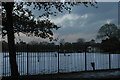The park around South Norwood Lake, in winter in SE25 4EF