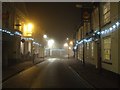 A misty night in Tring High Street in HP23 6AS