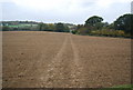 Sussex Border Path crossing a large fallow field in TN5 6QS