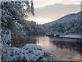 Snow covered banks of the Tay in PH8 0HX