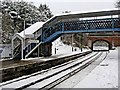 Footbridge at London Road Guildford Railway Station in GU1 1FQ