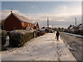 Necton: walking to the shops in the snow in PE37 8HS