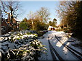 Necton: snow in Mill Street in PE37 8EY