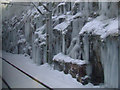 Icicles at Bishopton tunnels in PA7 5LQ