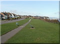 Cliff top footpath alongside Whitcliffe Drive, Cosmeston, Penarth in CF64 5FE