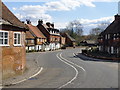 Bend in the road: the A283 at Chiddingfold in GU8 4TS