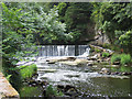 Weir on the River Almond at Cramond in EH4 6NT