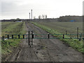 Gated farm track at Hemsby on the Martham Road in NR29 4QH
