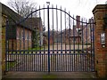 Gated entrance for the house at Greenlane Farm in GU5 9EP