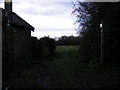 Footpath to Segmore Lane & A1120 Badingham Road in IP17 2LW