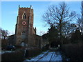Church tower, Walpole St Andrew, Norfolk in PE14 7NY