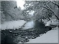 River Amman after snowfall in SA18 2LU
