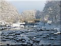 Snowy view up the River Amman in SA18 2NT
