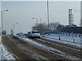 A snowy Newtown Road, Worcester in WR4 0PA