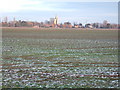 Frozen fields near Tilney All Saints, Norfolk in PE34 4RP