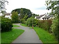 Footpath into a housing estate, Pasture Lane, Clayton in BD7 4AP