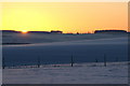 Snowy sunset, Stanley in PH1 4NG