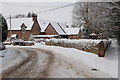 Linton village hall in the snow in HR9 7SD