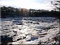Frozen River Tyne near Stephenson's Cottage in NE41 8EB