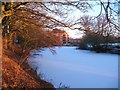 The ice covered Swale in YO7 3RX