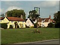 Village sign at Tostock, Suffolk in IP30 9FT