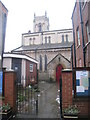 The entrance to St. John the Evangelist's church, Brigg in DN20 8HP