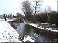 The River Welland in winter, Stamford in PE9 2HQ