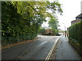 Looking along Goat Lane towards Chequers Road in RG21 2ES