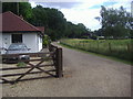 Public footpath with farm buildings, Radlett in WD7 7HN