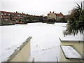 Snow covered Victoria Gardens, South Parade in CH48 0RT
