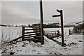Borders Abbeys Way sign near Brownmoor farm in TD7 5EY