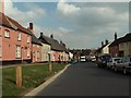 Village street at Haughley, Suffolk in IP14 3QY