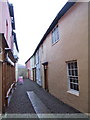 Hidden mews off Broad Street, Ludlow in SY8 1SZ