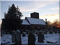 St Mary's Church, Thornton-le-Moors, on Christmas Day 2010 in CH2 4JF