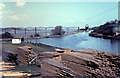Timber wharf and swing bridge on the Gloucester and Sharpness Canal in GL13 9UB