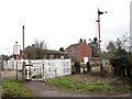Level crossing at the end of Leys Lane in NR17 2DJ