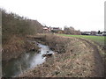 Footpath beside River Douglas in Winter in WN6 9AD