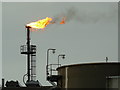 Gas flare at Nigg Oil Terminal in IV19 1QF