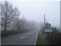 Welcome to East Sussex in winter fog in TN18 4QS