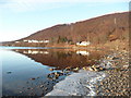 Ice on eastern shore of Loch Rannoch in PH16 5PP