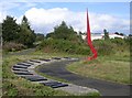 Sundial and Cycle Path, Clarkston, Airdrie in ML6 8LJ