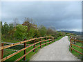 Cycle path towards the RSPB's Conwy nature reserve in LL31 9EW