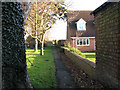 Public footpath past Gedney Hill church in Gedney Hill