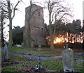 Sunset over St James' church in Sutton St James in PE12 0EH