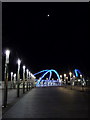 Wembley: moonlight over stadium station footbridge in HA9 6QU