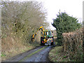 Trimming the hedges at Blyford, Suffolk in Blyford