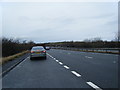 A55 near Brynford, looking west in CH8 8AD