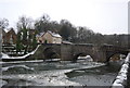 Ludford Bridge crossing a frozen River Teme. in SY8 1SZ