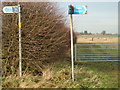 Public footpath signs, near Curdworth in B76 9DU