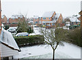 Greenacre Drive in the snow in NN10 9EZ